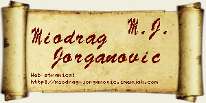 Miodrag Jorganović vizit kartica